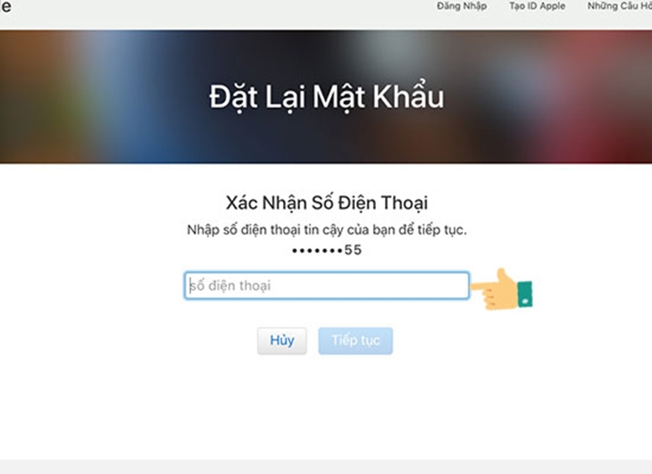 Nhập số điện thoại